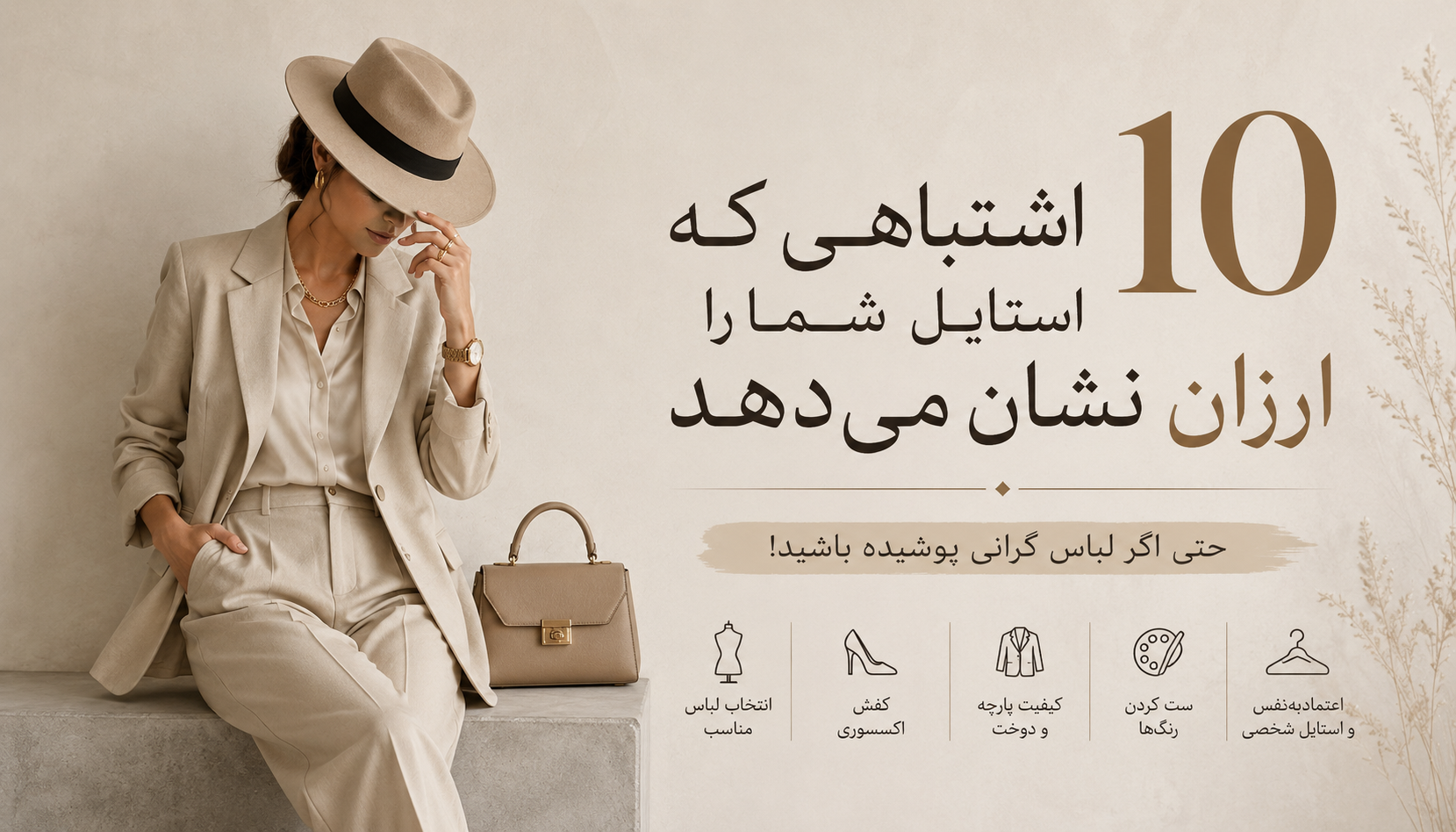 ۱۰ اشتباهی که استایل شما را ارزان نشان می‌دهد